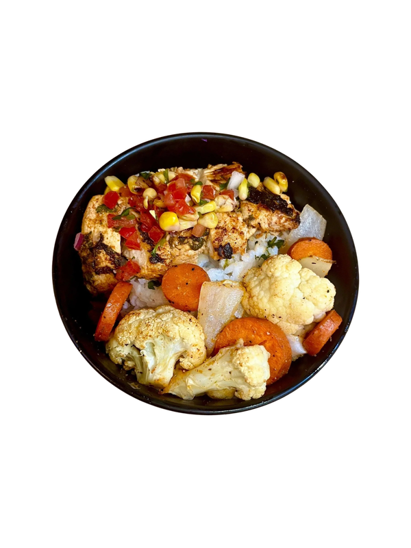 Chile Lime Chicken meal prep bowl